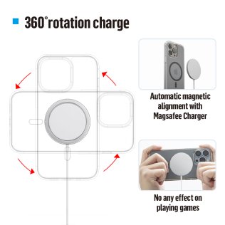 Чохол Blueo for iPhone 14 Plus - Crystal Pro Drop Resistance MagSafe Transparent
