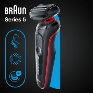 Електробритва Braun Series 5 51-R1000s Black/Red (81770263)