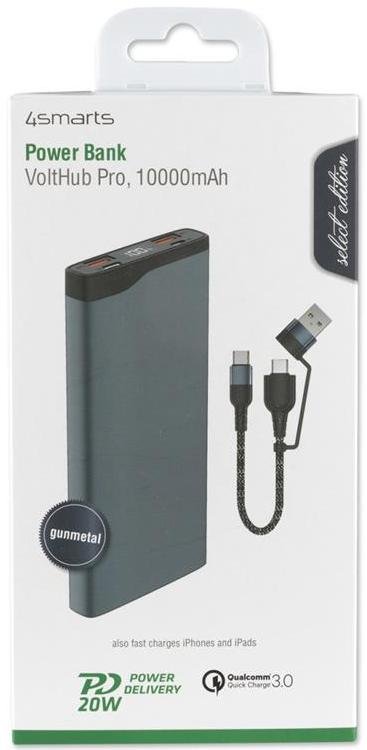 Батарея універсальна 4smarts VoltHub Pro 10000mAh 22.5W Gunmetal Select Edition