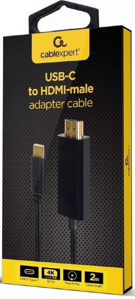 Кабель Cablexpert 4K Type-C / HDMI 2m Black (A-CM-HDMIM-02)