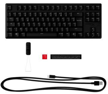 Клавіатура HyperX Alloy Origins Core PBT Aqua ENG/RU USB Black (639N9AA)
