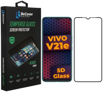 Захисне скло BeCover for Vivo V21E - Black (707246)