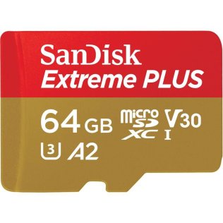 FLASH пам'ять SanDisk Extreme Plus A1 V30 Micro SDXC 64GB with adapter (SDSQXBU-064G-GN6MA)