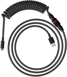 Кабель HyperX Coiled Cable AM / Type-C 1.37m Grey/Black (6J679AA)
