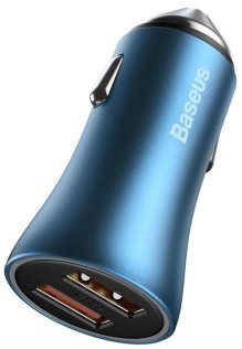 Автомобільний зарядний пристрій Baseus Golden Contactor Pro Dual Quick Charger QC3.0 40W Blue (CCJD-A03)