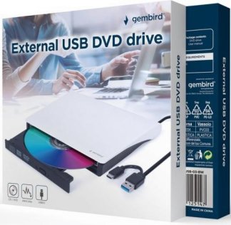 Дисковод Gembird DVD-USB-03-BW