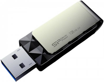 Флешка USB Silicon Power Blaze B30 128 ГБ (SP128GBUF3B30V1K) чорна