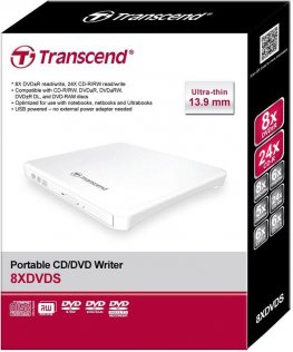 Дисковод Transcend TS8XDVDS-W DVD-RW/+RW білий
