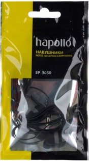 Навушники Hapollo EP-3030 чорні
