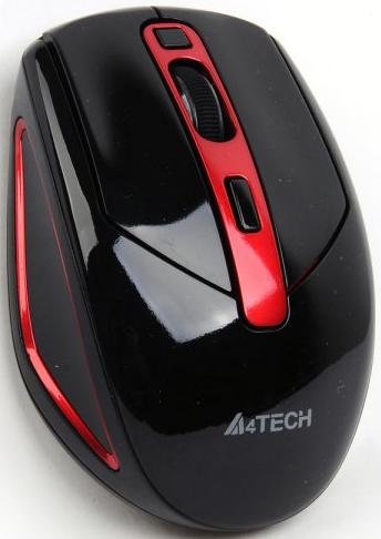 Мишка, A4 Tech G11-590FX Wireless, V-Track, Li-Battery чорно-червона