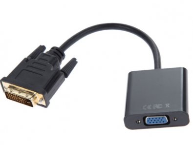 Перехідник ATcom DVI-D 24+1 to VGA 10cm Black