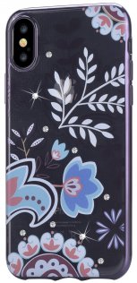 Чохол-накладка Devia Crystal Bloosom case for iPhone X Silver