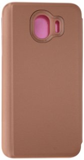 for Samsung J4 2018 - MIRROR View cover Rose Gold