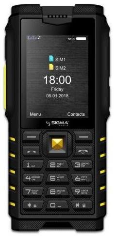 Мобільний телефон SIGMA X-treme DZ68 Black Yellow