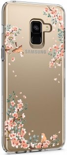 Чохол-накладка Spigen для Samsung Galaxy A8 2018 - Liquid Crystal Blossom Nature