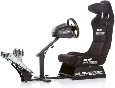Крісло ігрове Playseat Gran Turismo, з кріпленням для керма та педалей, Black