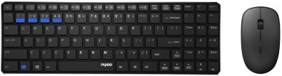 Комплект клавіатура+миша Rapoo 9300M Black