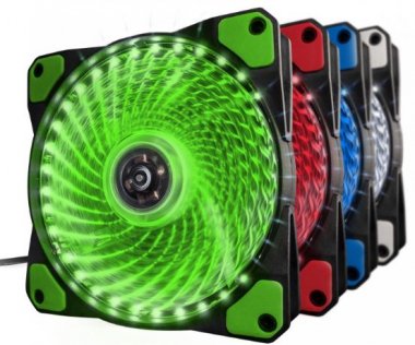 Вентилятор для корпуса Frime Iris LED Fan 33LED Green (FLF-HB120G33)