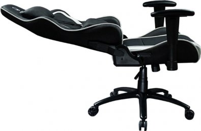 Крісло ігрове Hator Sport Essential, PU шкіра, Al основа, Black/White