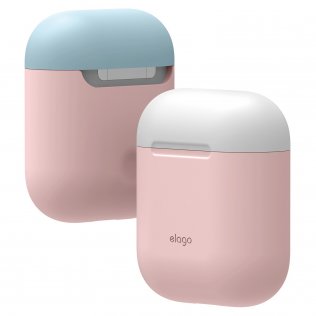 Чохол для Airpods Elago - Duo Case Pink/White/Pastel Blue (EAPDO-PK-WHPBL)