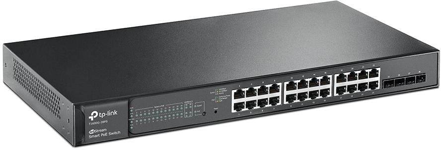 Switch, 28 ports, Tp-Link T1600G-28PST 24x10/100/1000Mbps, 4xSFP (Gigabit ), L2 (Features)