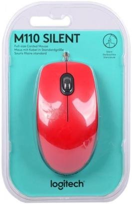 Миша Logitech M110 Silent Red (910-005489)