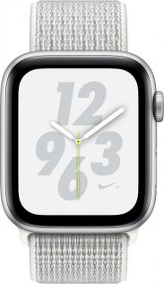 Смарт годинник Apple Watch Nike+ Series 4 GPS, 40mm Silver Aluminium Case with Summit White Nike Sport Loop (MU7F2)