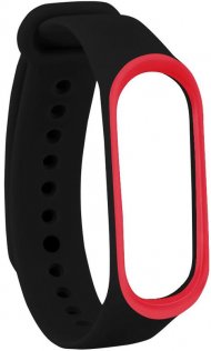  Ремінець Climber for Xiaomi Mi Band 4 - OriginalStyle Silicone Double Color Black/Red (CBXM408 Black/Red)