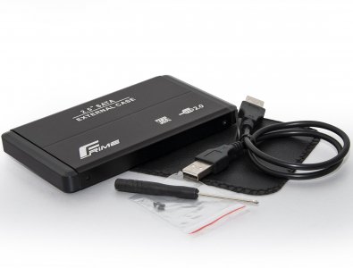 Кишеня зовнішня Frime HDD/SSD USB2.0 Black (FHE20.25U20)