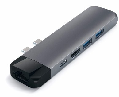 USB-хаб Satechi Type-C Pro Hub Adapter with Ethernet Space Gray (ST-TCPHEM)