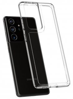 Чохол-накладка Spigen для Samsung Galaxy S21 Ultra - Crystal Hybrid, Crystal Clear