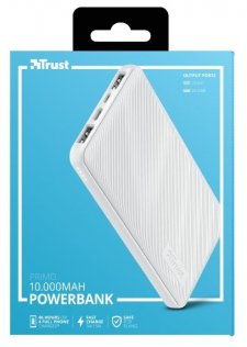 Батарея універсальна Trust Primo Ultra-thin 10000mAh White (23896_TRUST)
