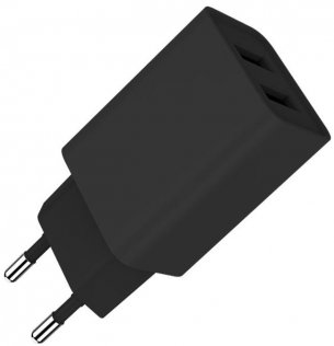 Зарядний пристрій ColorWay 2USB AUTO ID 2.1A 10W Black (CW-CHS015-BK)