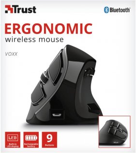 Миша Trust Voxx Rechargeable Ergonomic Wireless Black (23731)