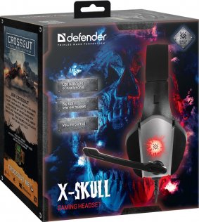 Гарнітура накладна Defender X-Skull, Black/Gray ( Gaming )