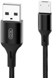 Кабель XO NB143 Braided 2.4A AM / Micro USB 1m Black (NB143 microUSB Black)