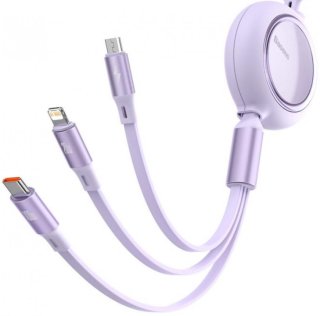 Кабель Baseus Baseus 3in1 100W Type-C / Lightning/Micro USB/Type-C 1.2 Purple (CAMLC-AMJ05)