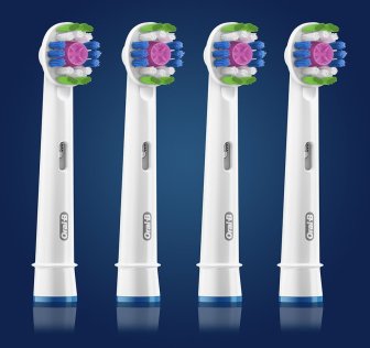 Насадка для зубної щітки Braun Oral-B 3D White CleanMaximiser EB18RB 4pcs (EB18RB (4))