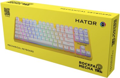 Клавіатура Hator Rockfall 2 Mecha TKL Aurum Orange USB Yellow (HTK-722)