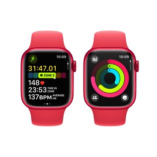 Смарт годинник Apple Watch Series 9 GPS 41mm RED Aluminium Case with RED Sport Band - S/M (MRXG3)