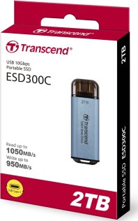 Зовнішній SSD-накопичувач Transcend ESD300 2TB Sky Blue (TS2TESD300C)