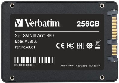 SSD-накопичувач Verbatim Vi550 S3 SATA III 256GB (49351)