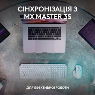 Клавіатура Logitech MX Keys S ENG/UKR Wireless Graphite (920-011593)