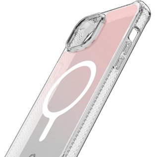 Чохол iTSkins for iPhone 15 HYBRID R Iridescent with MagSafe pink (P5N-HMAUM-IRPK)