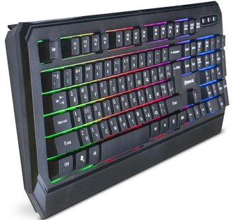 Клавіатура мультимедійна Real-EL Comfort 7001 Black (EL123100035)