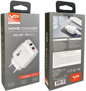 Зарядний пристрій Veron 20W VR-C12 White