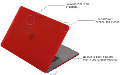 Чохол ArmorStandart for MacBook Pro 16 A2141 - Matte Shell Red (ARM57233)