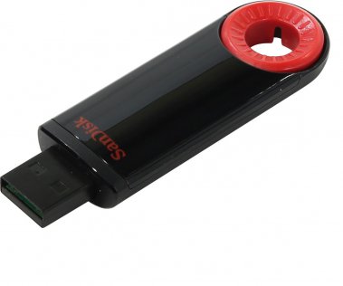 Флешка USB SanDisk Cruzer Dial 16 ГБ чорний відкрита