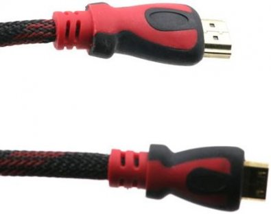 Кабель AiLine HDMI / HDMI 5 м червоний/чорний