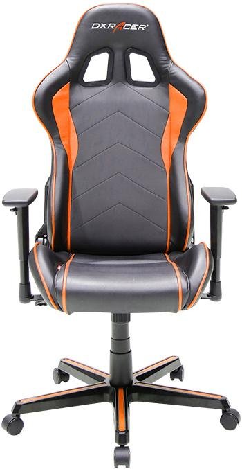 Крісло для геймерів DXRACER FORMULA OH/FH08/NO чорне з оранжевим вставками